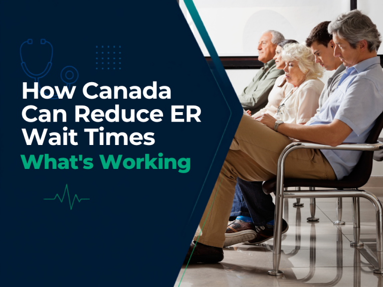Canadian primary care team working with a patient as part of efforts to reduce ER wait times